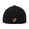 Adidas Arizona Coyotes Stretch Cap Flex Hat in Black and White - Back View