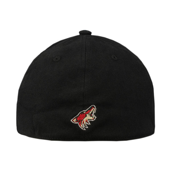 Adidas Arizona Coyotes Stretch Cap Flex Hat in Black and White - Back View