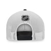 Coyotes LockerRoom Trucker Adjustable Hat in Black and White - Back View