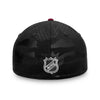 Coyotes Locker Room Flex Hat in Black and Red - Back View