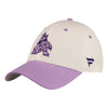 Coyotes Locker Room Hockey Fights Cancer Adjustable Hat in White and Purple - Left View