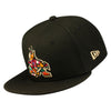 Arizona Coyotes New Era Kachina 59FIFTY Fitted Hat in Black - Left Side View
