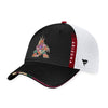 Coyotes Fanatics Branded 2022 Draft Hat in Black and White - Angled Left Side View