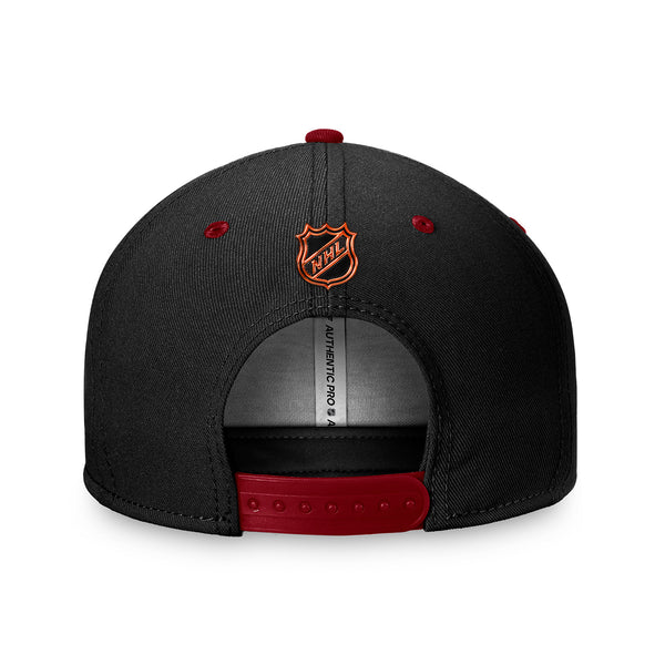 Coyotes 2022-23 Special Edition Fanatics Authentic Pro Snapback Hat In Orange & Black - Back View