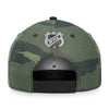 Coyotes Authentic Pro Military Appreciation Hat in Camo Green - Back View