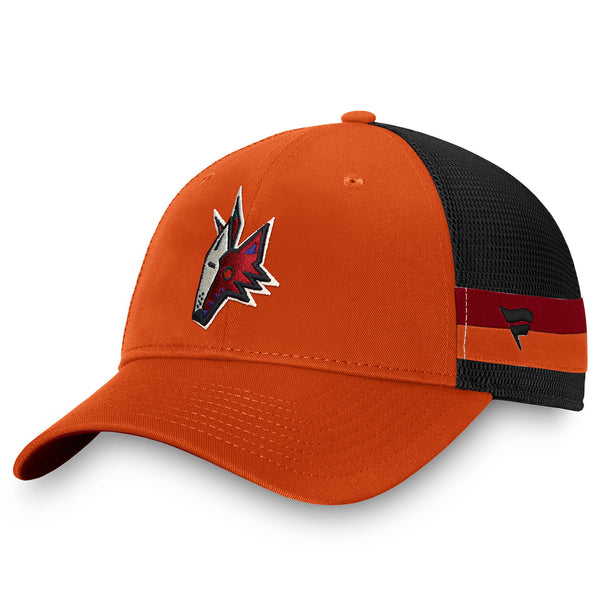 Coyotes Special Edition Structured Trucker Hat In Orange, Black & Maroon - Angled Left Side View