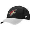 Arizona Coyotes 2020 Stanley Cup Playoffs Locker Room Hat in Black and White - Left View