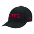 Coyotes Adjustable Hat In Black & Red - Angled Left Side View