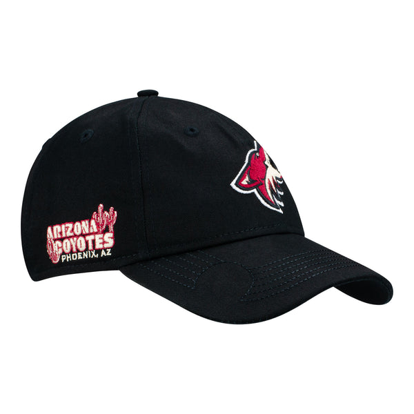 Coyotes Ballmark Adjustable Hat In Black - Angled Right Side View