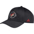 adidas Arizona Coyotes Cross Fader Adjustable Hat in Black - Front View