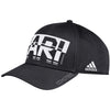 adidas Arizona Coyotes Hyper Initials Adjustable Hat in Black - Front View