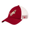 Arizona Coyotes Trucker Adjustable Hat in Red and White - Left View