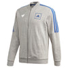 adidas Coyotes 3 Stripe Full Zip Track Jacket in Gray - Front View