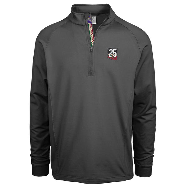 Levelwear Coyotes 25th Anniversary Calibre Long Sleeve 1/4 Zip Pullover  in Gray - Front View