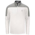 Adidas Coyotes 1/4 Zip Lightweight Jacket in White and Gray - Front View