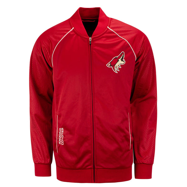 GIII Arizona Coyotes Intermission Full Zip Jacket in Red - Front View