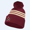 Coyotes Adidas 3 Stripe Cuff Knit in Maroon and Tan - Front View