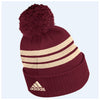 Coyotes Adidas 3 Stripe Cuff Knit in Maroon and Tan - Back View