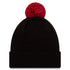 Coyotes New Era Team Logo Knit in Black and Red - Back View