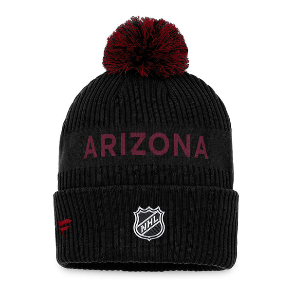 Coyotes Fanatics Branded 2022 Draft Knit in Black and Red - Back View