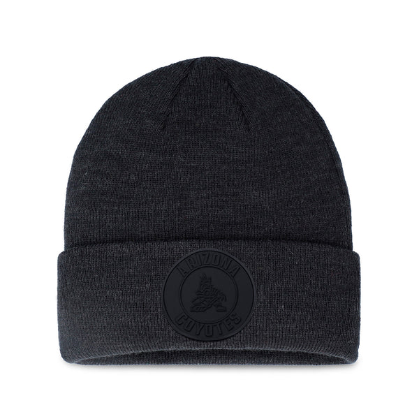 Coyotes Team Haze Knit Hat In Grey - Front View