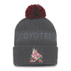 Coyotes Authentic Pro Home Ice Knit Hat In Grey - Front View