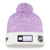 Coyotes Authentic Pro Hockey Fights Cancer Knit in Lavender - Back View