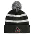 47 Brand Arizona Coyotes Kachina Breakaway Knit Hat in Black and White - Front View