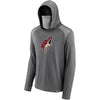Coyotes Transitional Haven Pullover Hoodie with Face Covering in Gray - Front View