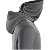 Coyotes Transitional Haven Pullover Hoodie with Face Covering in Gray - Right View