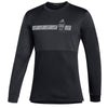 adidas Coyotes Team Issue Reflective Crewneck Sweatshirt in Black - Front View
