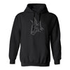 Coyotes Kachina Head Hooded Pullover in Black - Front View