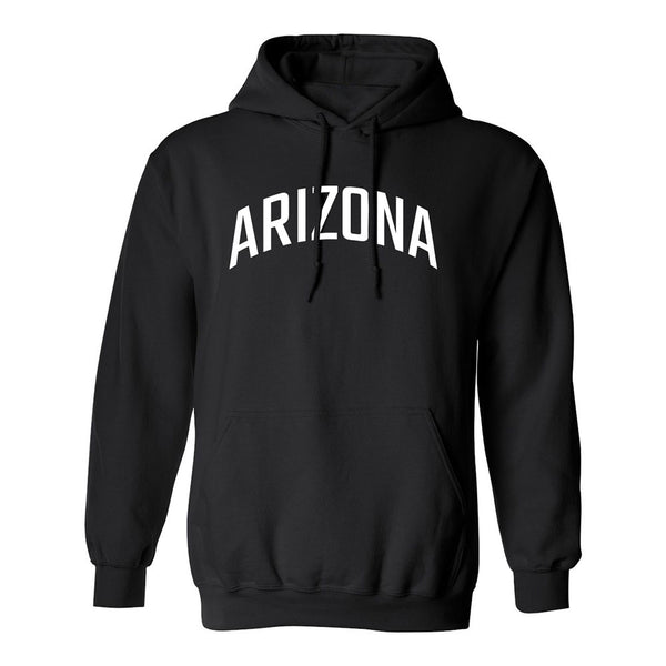 Coyotes Hooded Arizona Pullover in Black - Front View