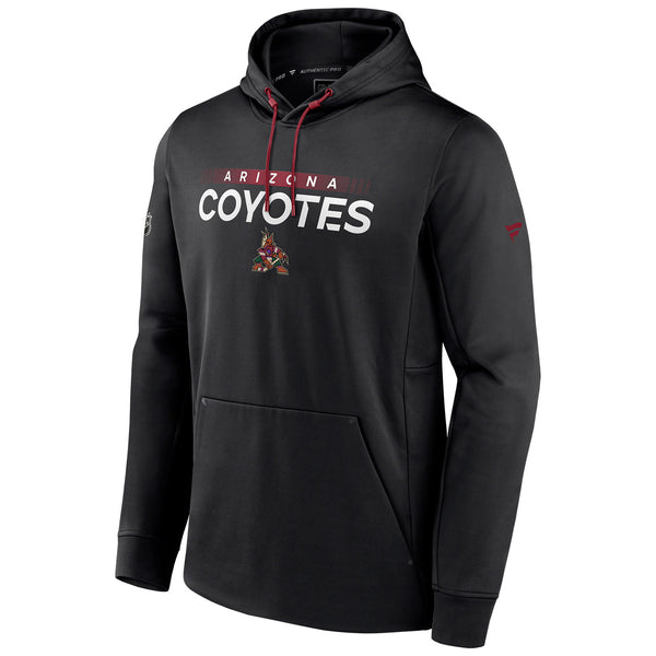 Fanatics Branded Coyotes 2022 Authentic Pro Pullover Hood In Black - Front View