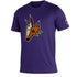 Adidas Coyotes Reverse Retro T-Shirt in Purple - Front View
