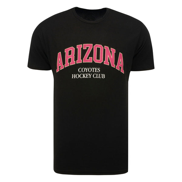Sportiqe Coyotes Hockey Club T-Shirt in Black- Front View