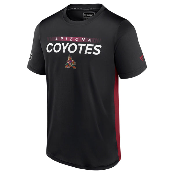 Fanatics Branded Coyotes 2022 Authentic Pro T-Shirt In Black - Front View