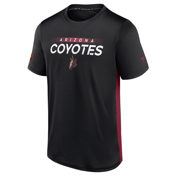 Fanatics Coyotes Special Edition T-Shirt In Black, White & Maroon - Front View