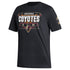 COYOTES 2022-23 REVERSE RETRO ADIDAS T-SHIRT IN BLACK - FRONT VIEW