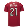 Arizona Coyotes Men's Adidas Derek Stepan Name & Number T-Shirt In Red - Back View