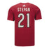 Arizona Coyotes Men's Adidas Derek Stepan Name & Number T-Shirt In Red - Back View