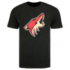 Arizona Coyotes Men's Fanatics Branded Clayton Keller Name & Number T-Shirt in Black - Front View