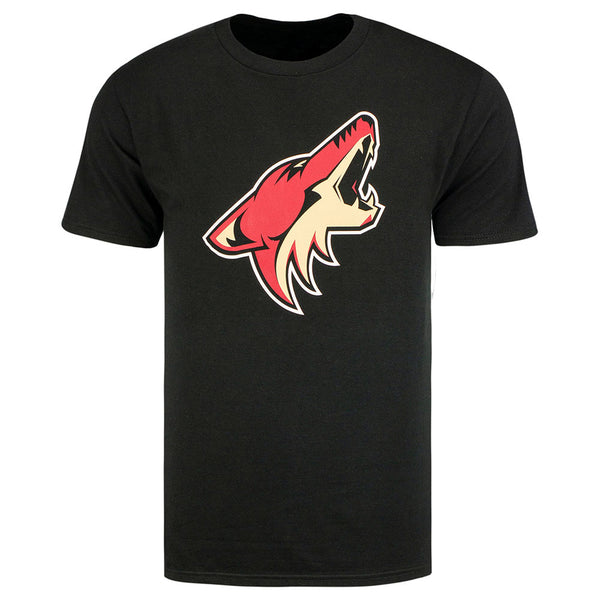 Arizona Coyotes Men's Fanatics Branded Clayton Keller Name & Number T-Shirt in Black - Front View