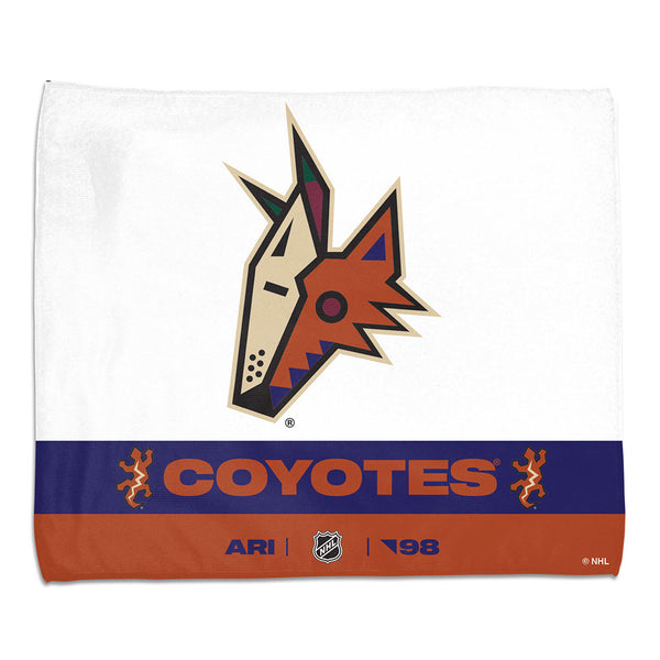 Arizona Coyotes Special Edition Rally Towel in White, Purple, and Orange - Front View