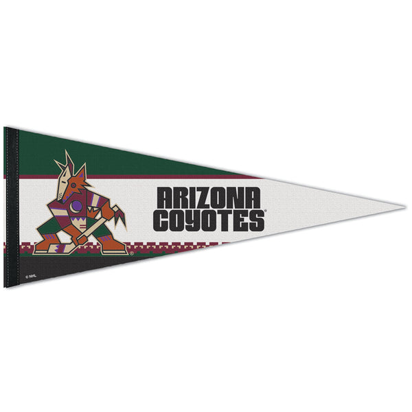 Wincraft Arizona Coyotes Pennant in White and Green - Front View