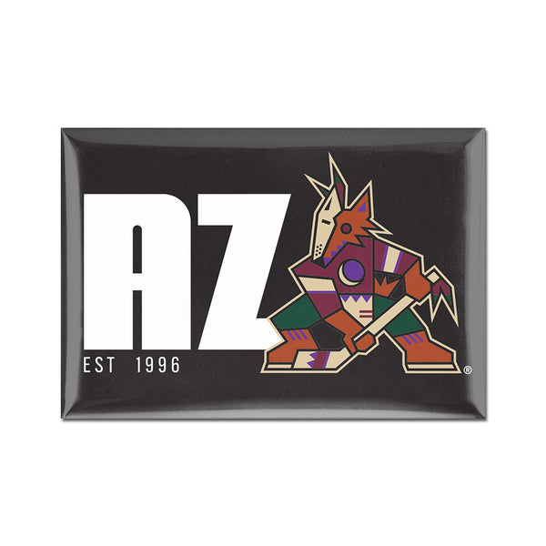 Wincraft Arizona Coyotes 2x3 Magnet in Black - Front View
