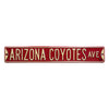 Arizona Coyotes Ave Steel Street Sign in Red - Front View