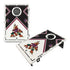 Victory Tailgate Arizona Coyotes Baggo Bean Bag Toss Cornhole Game Vintage Design in Black and White - Front & Side View