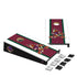 Victory Tailgate Arizona Coyotes Desktop Cornhole Logo Stripe Design in White and Maroon - Front & Side Views