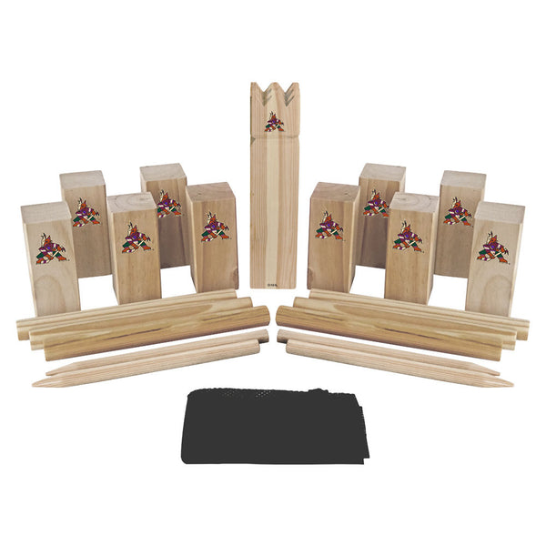 Victory Tailgate Arizona Coyotes Kubb Viking Chess in Wood - Front View